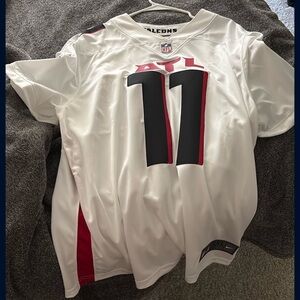 Nike Atlanta Falcons Juilo Jones White and Red Jersey